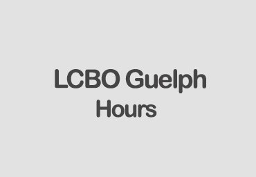 lcbo hours guelph