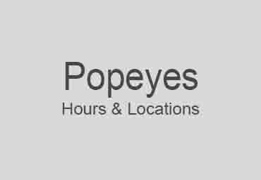 Popeyes hours